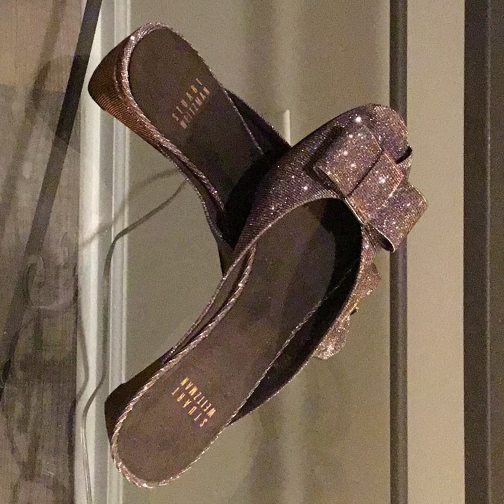 Stuart Weitzman Slide Sandal Candy Silver Metalli… - image 4